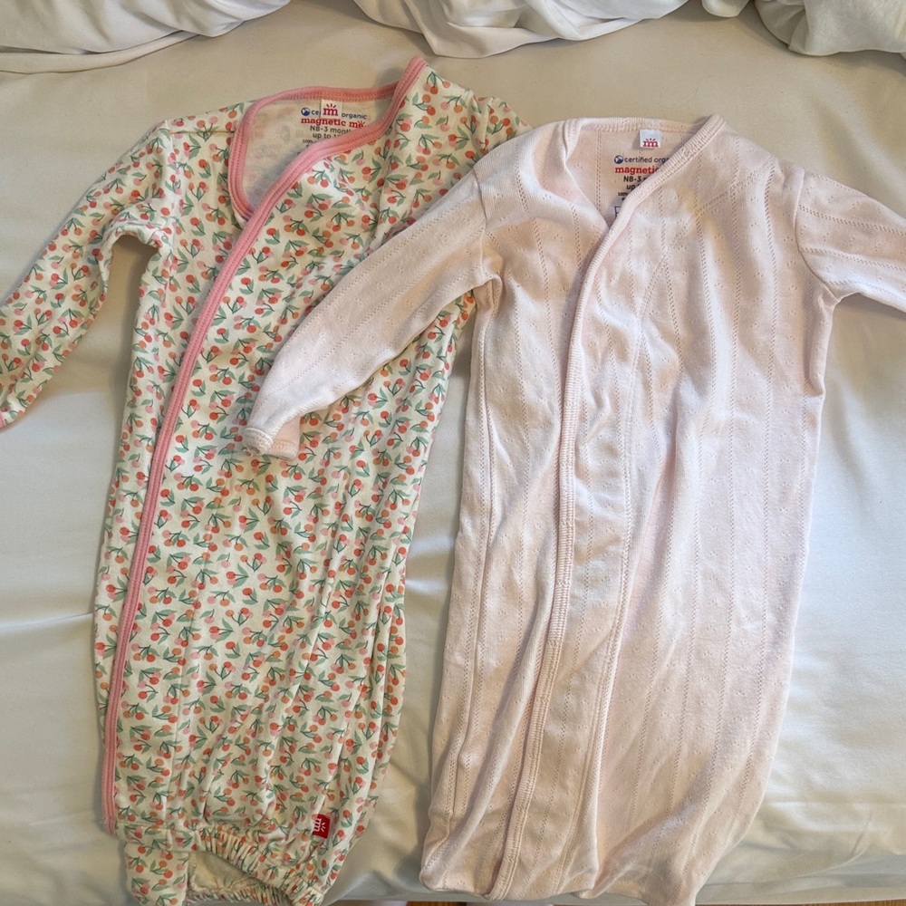 Magnetic Me Pajamas Sleep Sacks - Pink and Cream